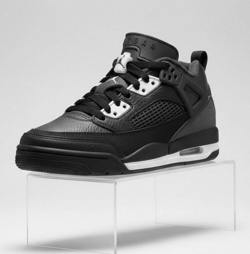 Youth Jordan Spizike Low Black White Anthracite Sneakers - Size 4.5Y FQ3950-010